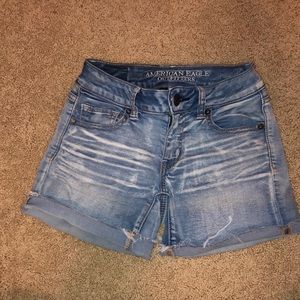 American Eagle light denim shorts